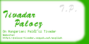 tivadar palocz business card